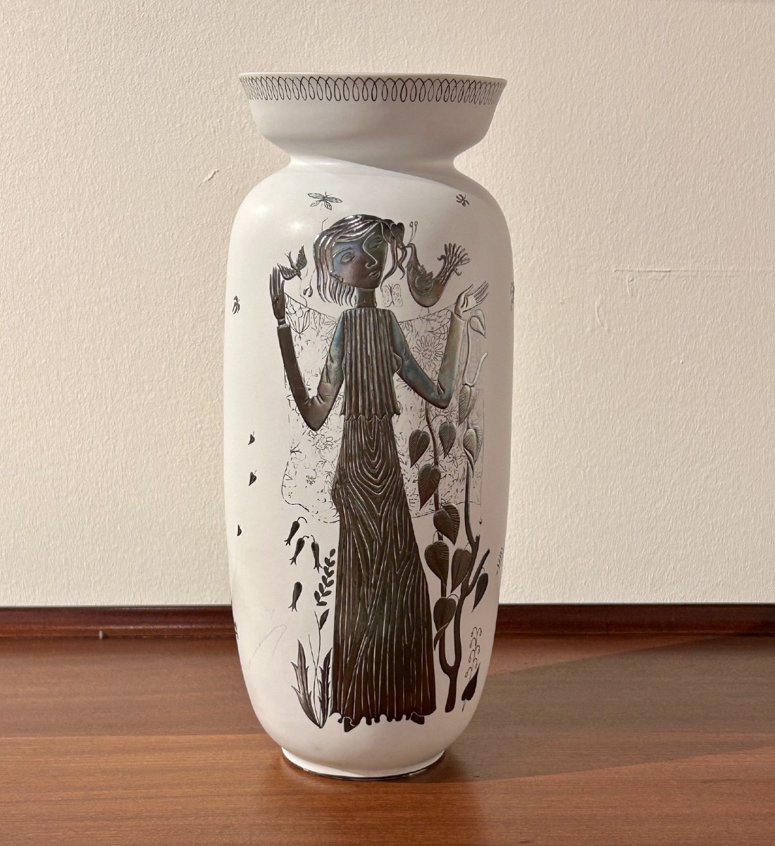 Vase ovoïde de Stig Lindberg  pour Gustavberg, modèle Grazia.-photo-4